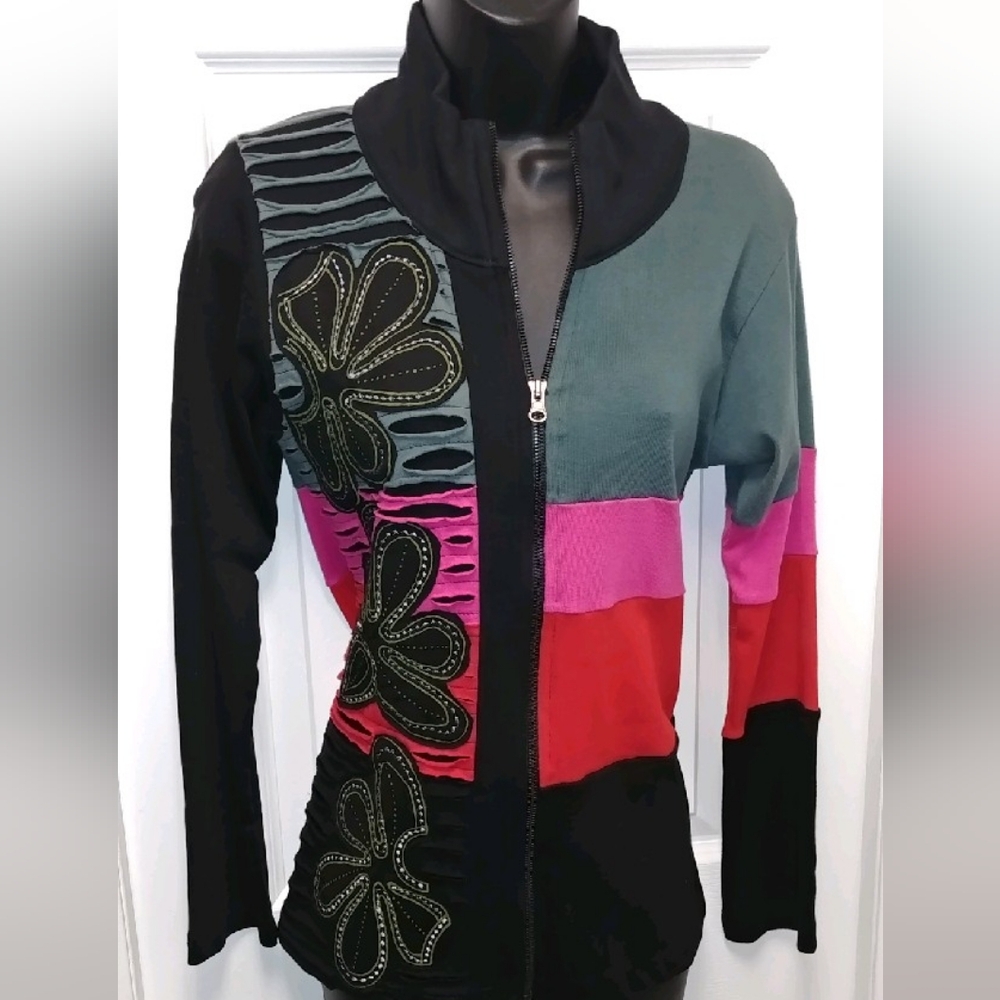 Leopards & Roses zippered jacket - Picture 9 of 9